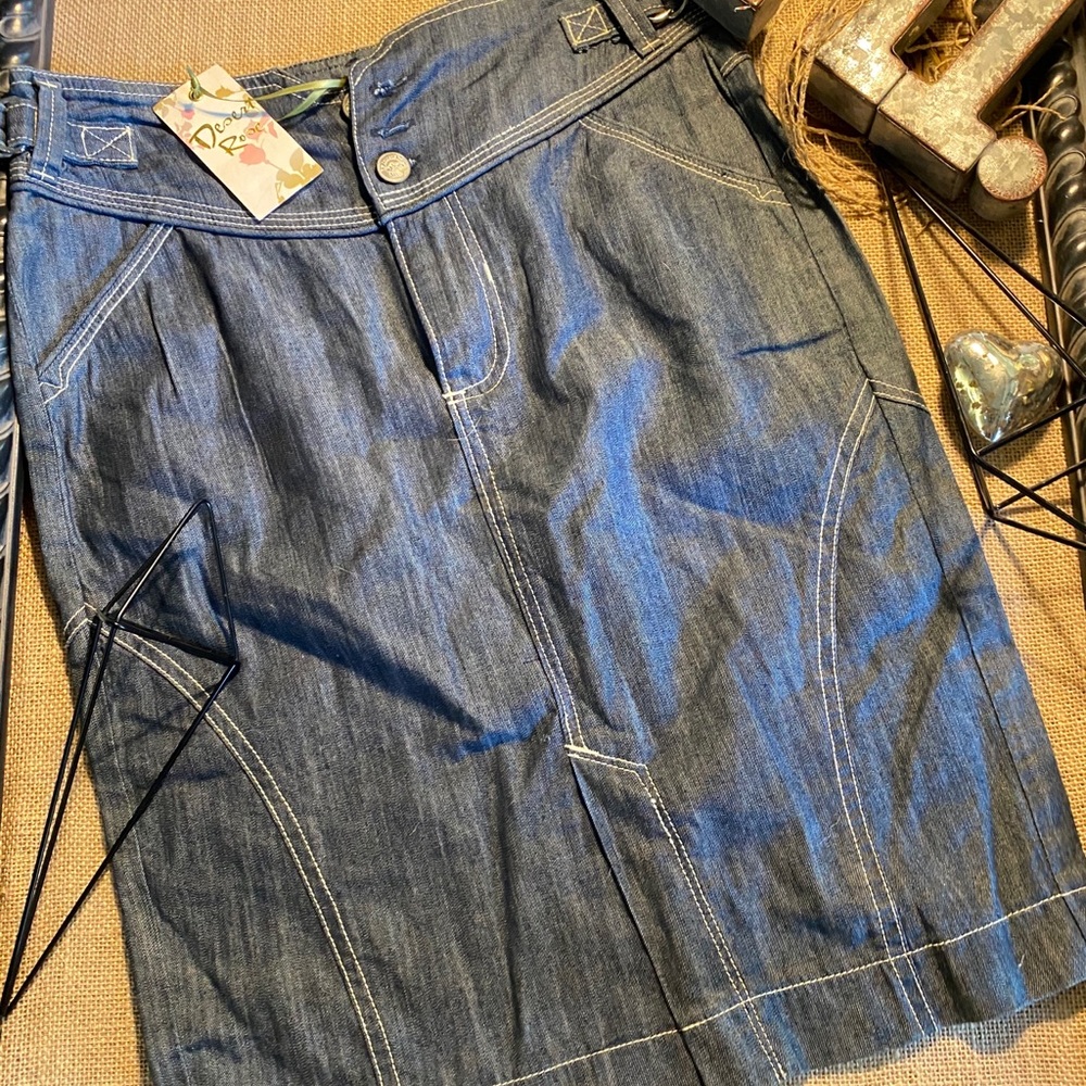 NWT Desert Rose Denim Mini Skirt Size 6